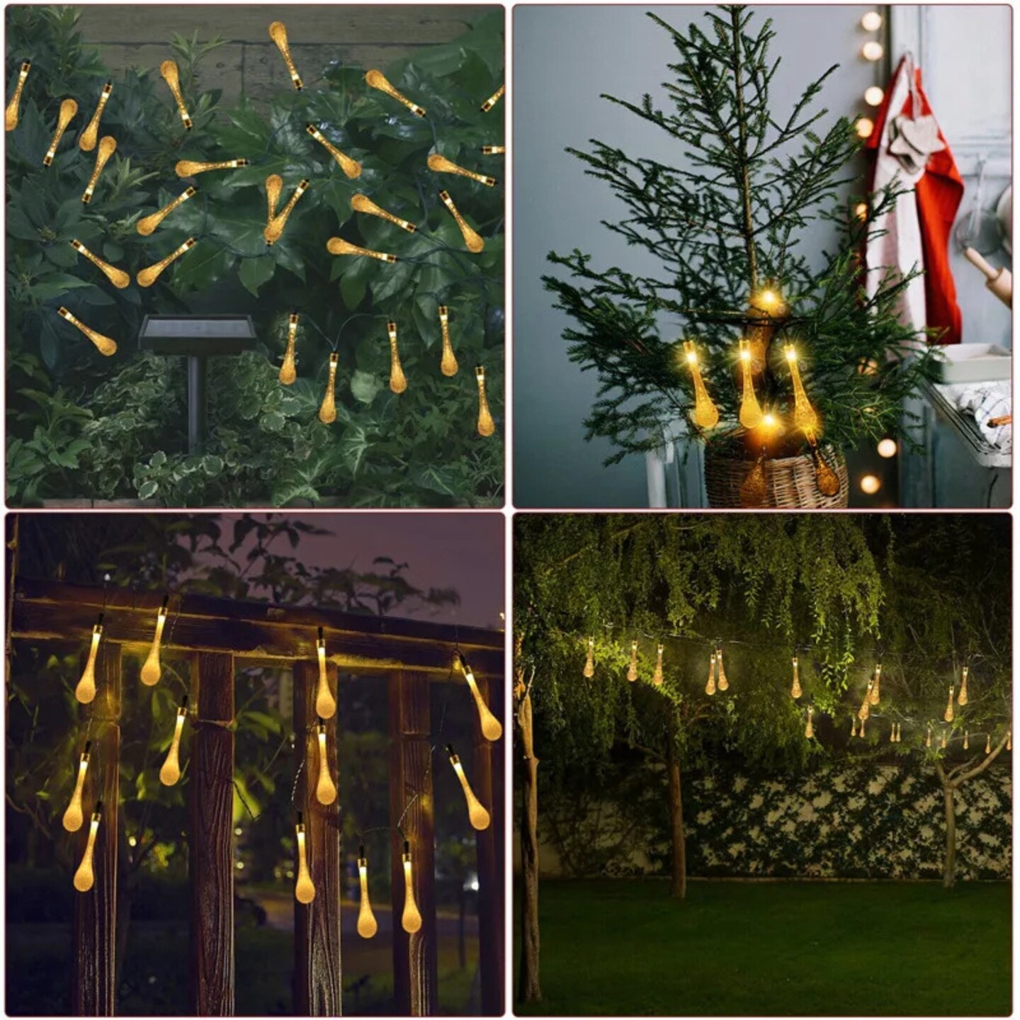 Kitcheniva Solar String Fairy Lights 8 Modes Waterproof Yard Decor 20 Ft