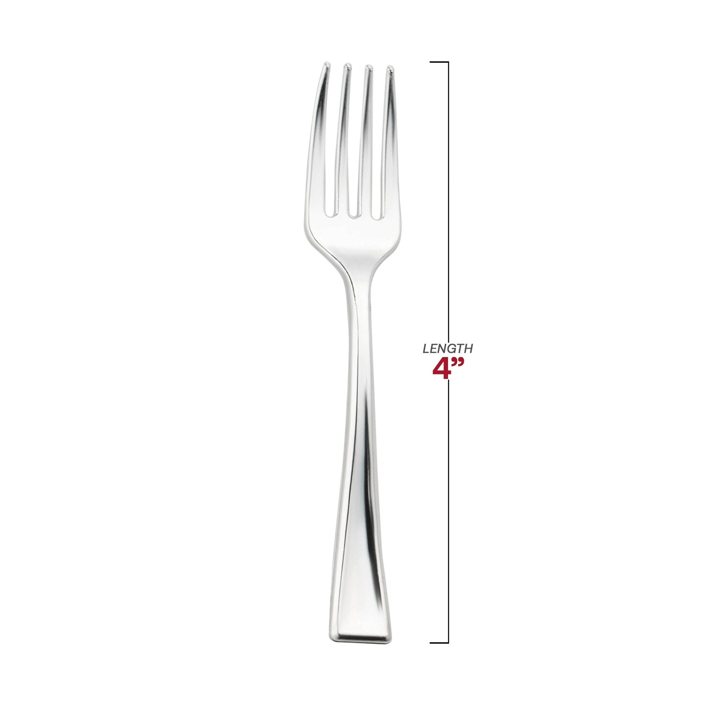 Shiny Metallic Silver Mini Plastic Disposable Tasting Forks (960 Forks)