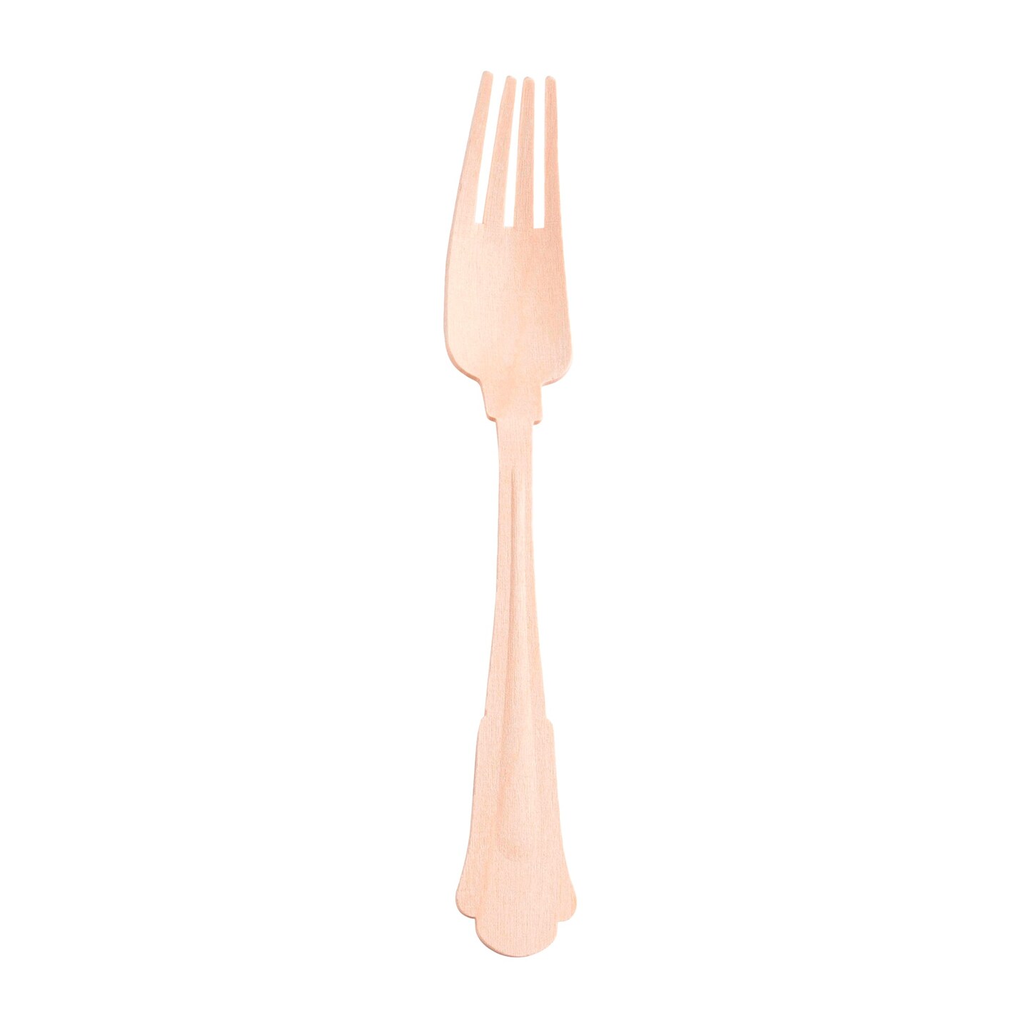 Silhouette Birch Wood Eco Friendly Disposable Dinner Forks (600 Forks)