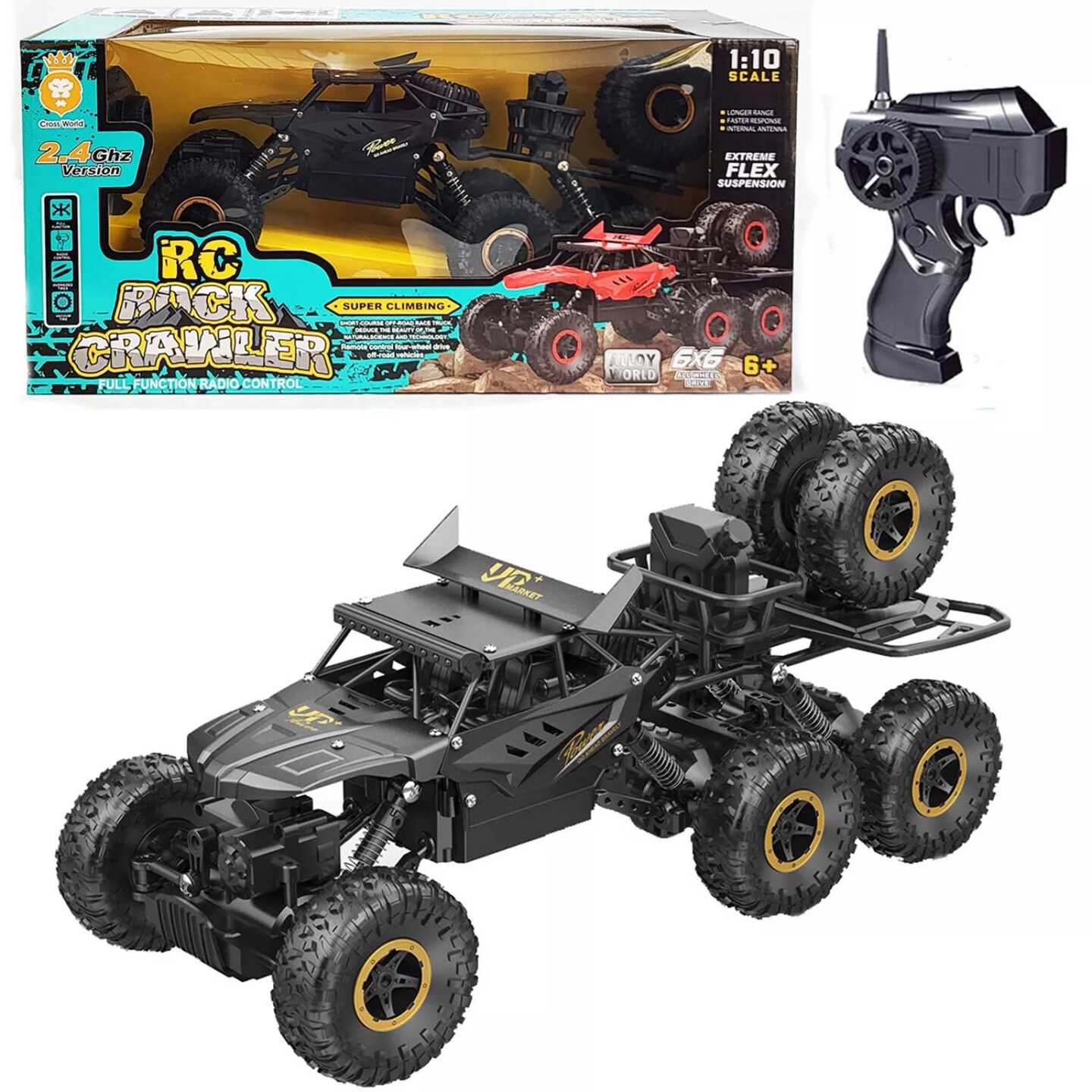 Kitcheniva Off Road Rock Crawler Monster Truck 1:10 Rechargeable RC Remote Control Kids Toy