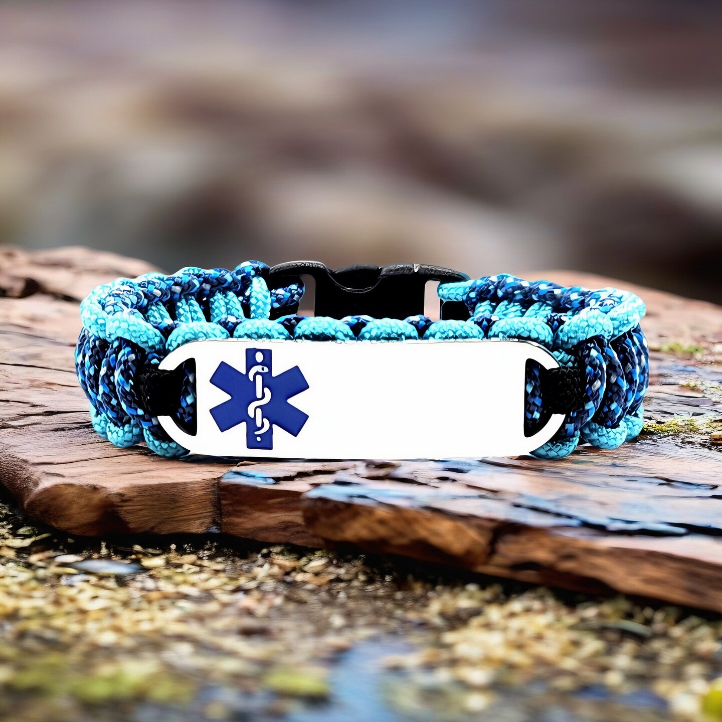 Thin 275 Paracord Medical Alert Bracelet for Kids or Adults