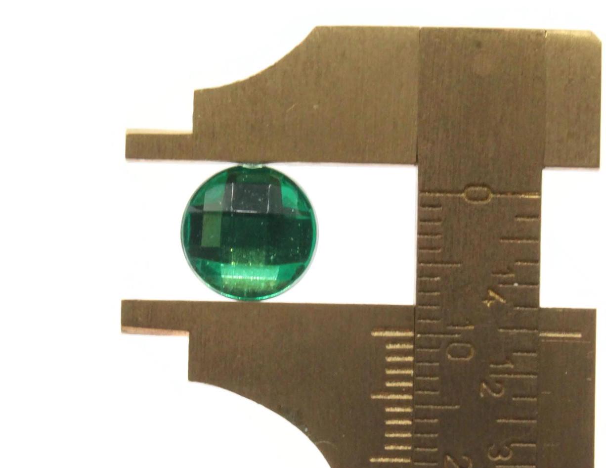 50 Mixed Size and Color Faceted Round Plastic Silver Foil Flatback Rhinestone Cabochons