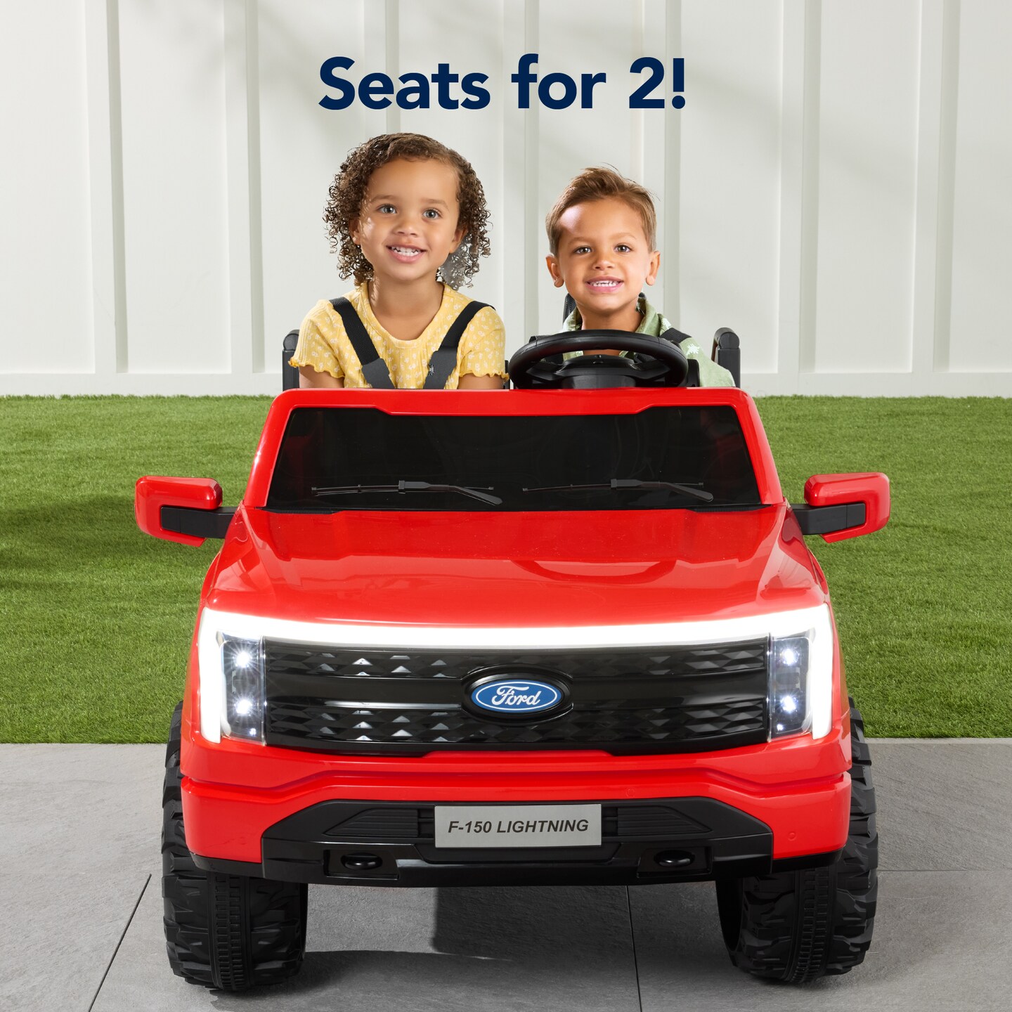 Best Choice Products Kids 24V Ride On Truck Officially Licensed Ford Lightning w/ Remote, LED Lights, 2 Speeds