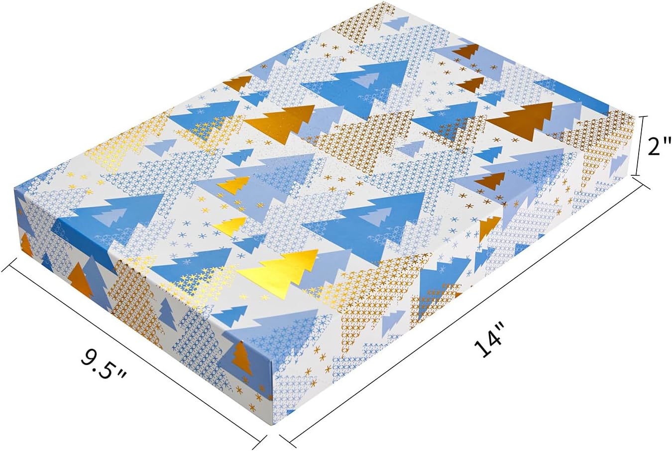 12 Pack 14" Blue Large Christmas Gift Boxes With Lids For Clothes Presents