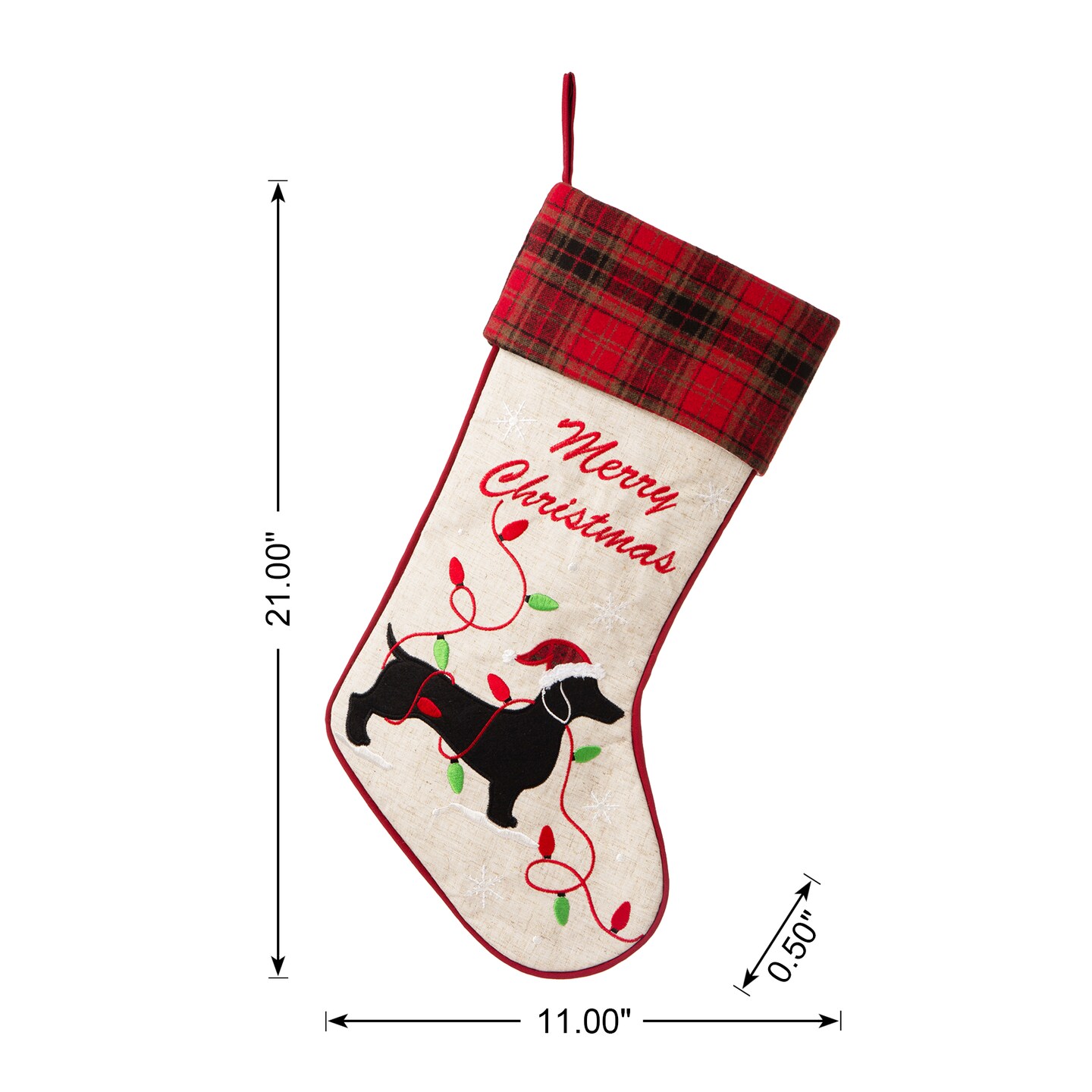 Set of 2 21&#x27;&#x27;L Christmas Stockings - Red Truck/Dachshund