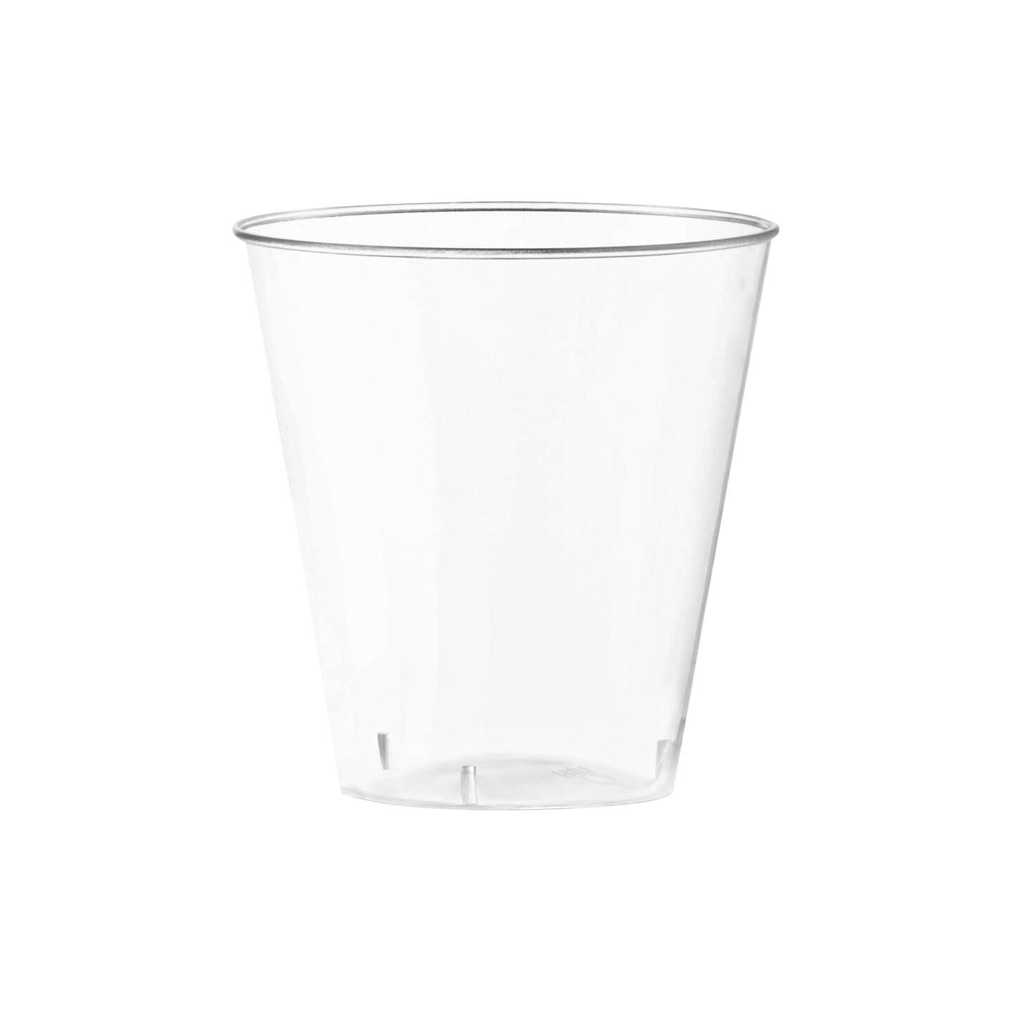 Clear Round Plastic Disposable Shot Glasses - 2 oz. (1200 Glasses)