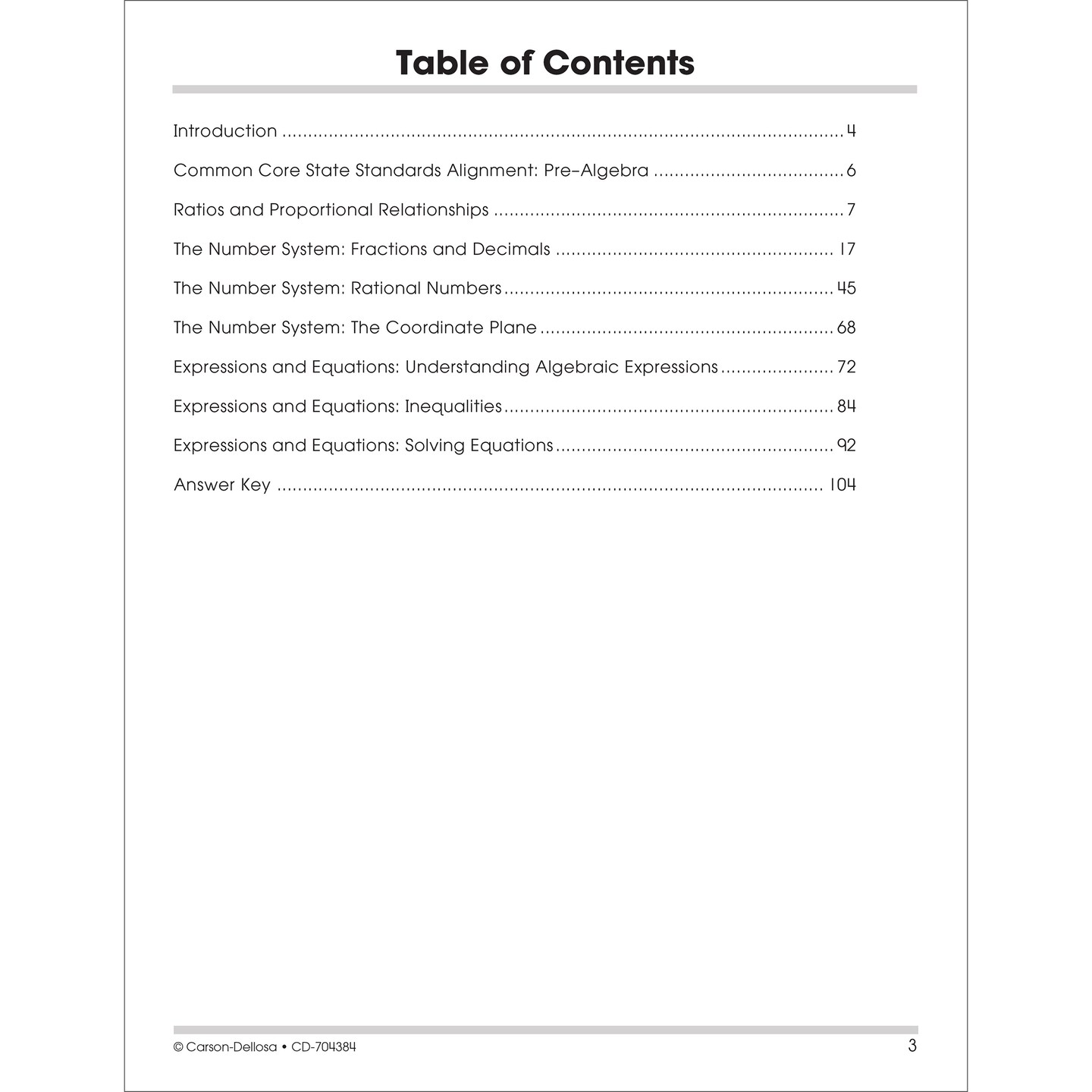 Carson Dellosa The 100+ Series: Grade 6 and Up Pre-Algebra Workbook, Fractions, Decimals, Algebra Expressions, Grades 6-8 Middle School Math Workbook, Pre Algebra Classroom or Homeschool Curriculum