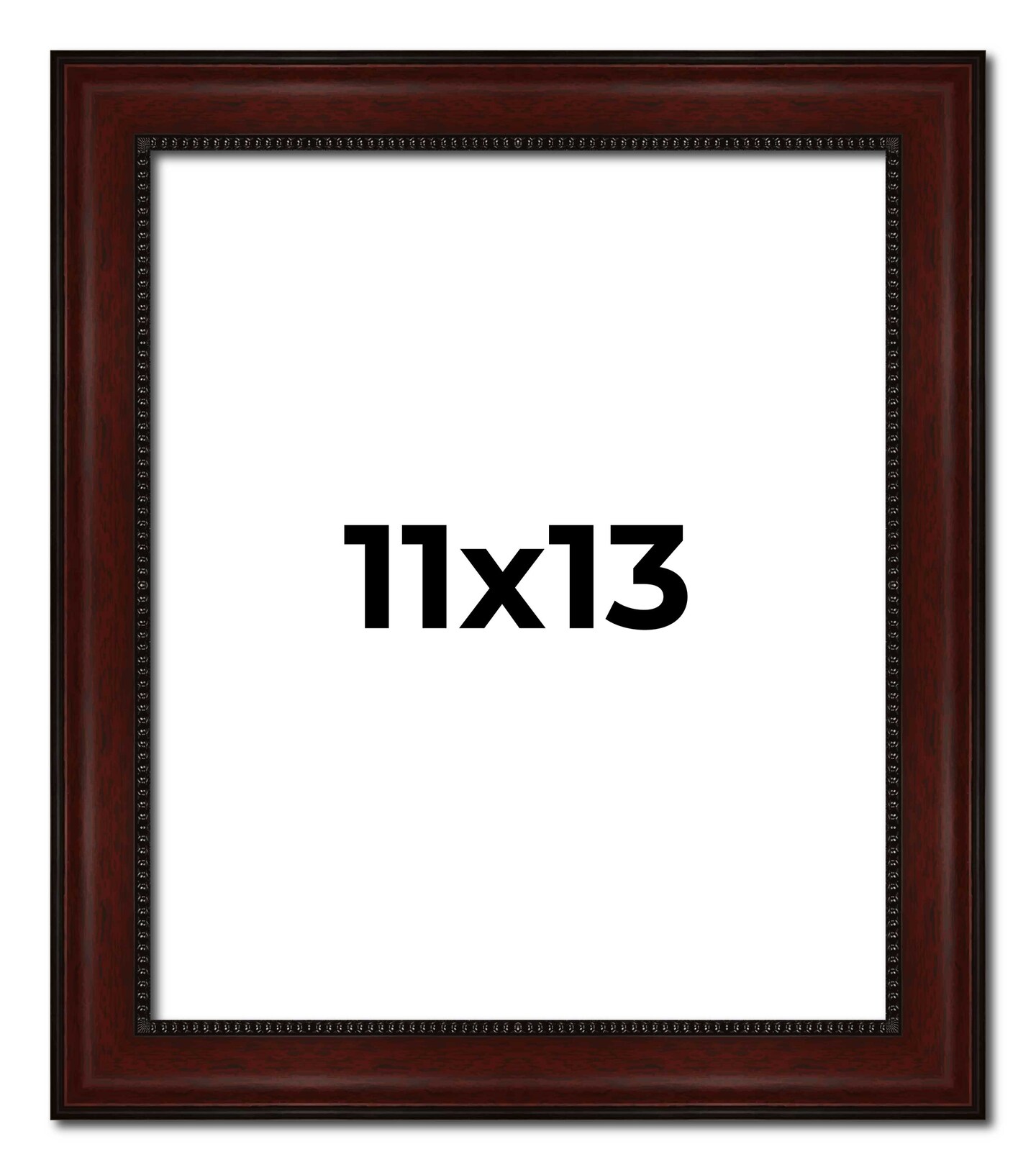 11x13 Distressed Brown Picture Frame - UV Acrylic, Foam Board Backing, Hanging Hardware
