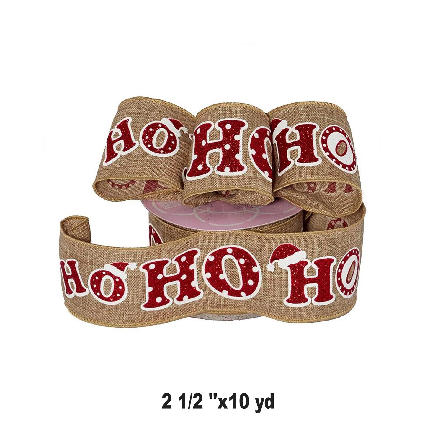 Clearance Festive Christmas Ribbon 2 1/2&#x22; x 10 yd 1 / ROLL