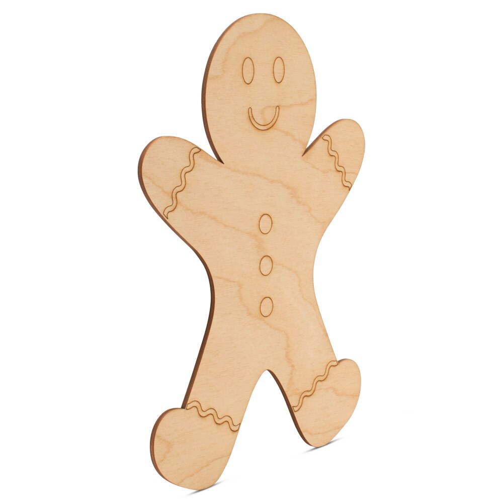 Christmas Wood Gingerbread Man Cutout, From 6"- 22" | Woodpeckers