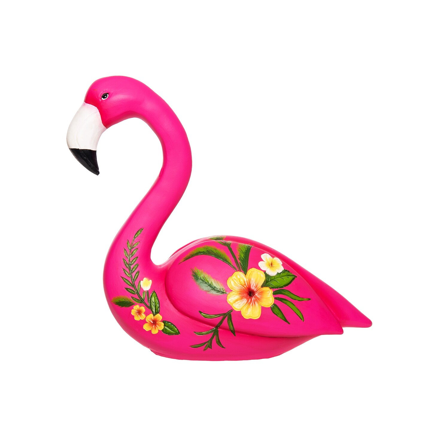Flamingo W/Flowers Figurine