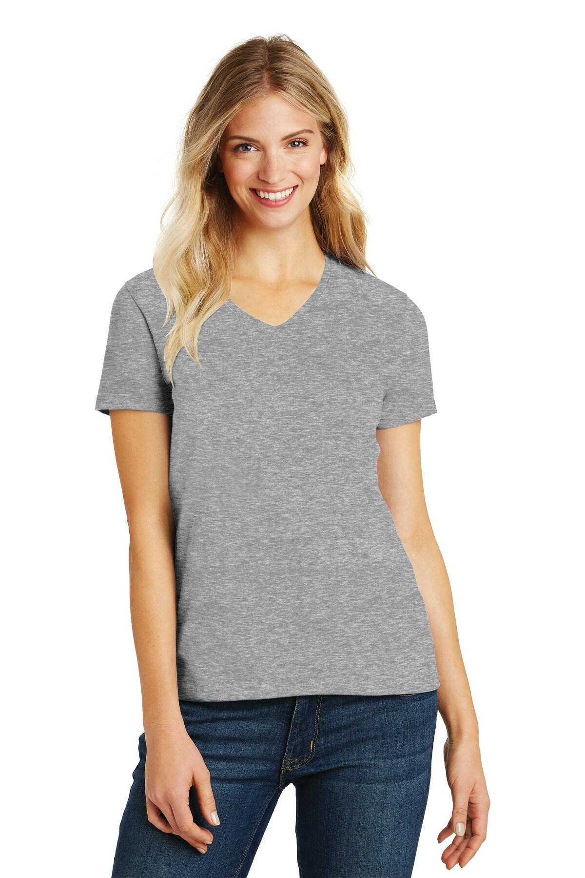District® Women’s Perfect Blend Short Sleeve CVC V-Neck Tee | Michaels