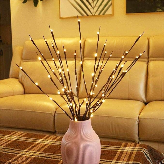Lights with Timer Battery Operated Fairy Spirit Decorative Twig Tree Decorations for Home Living Room Vase Christmas (29inch, Auto 6H ON/18H Off, Warm White)