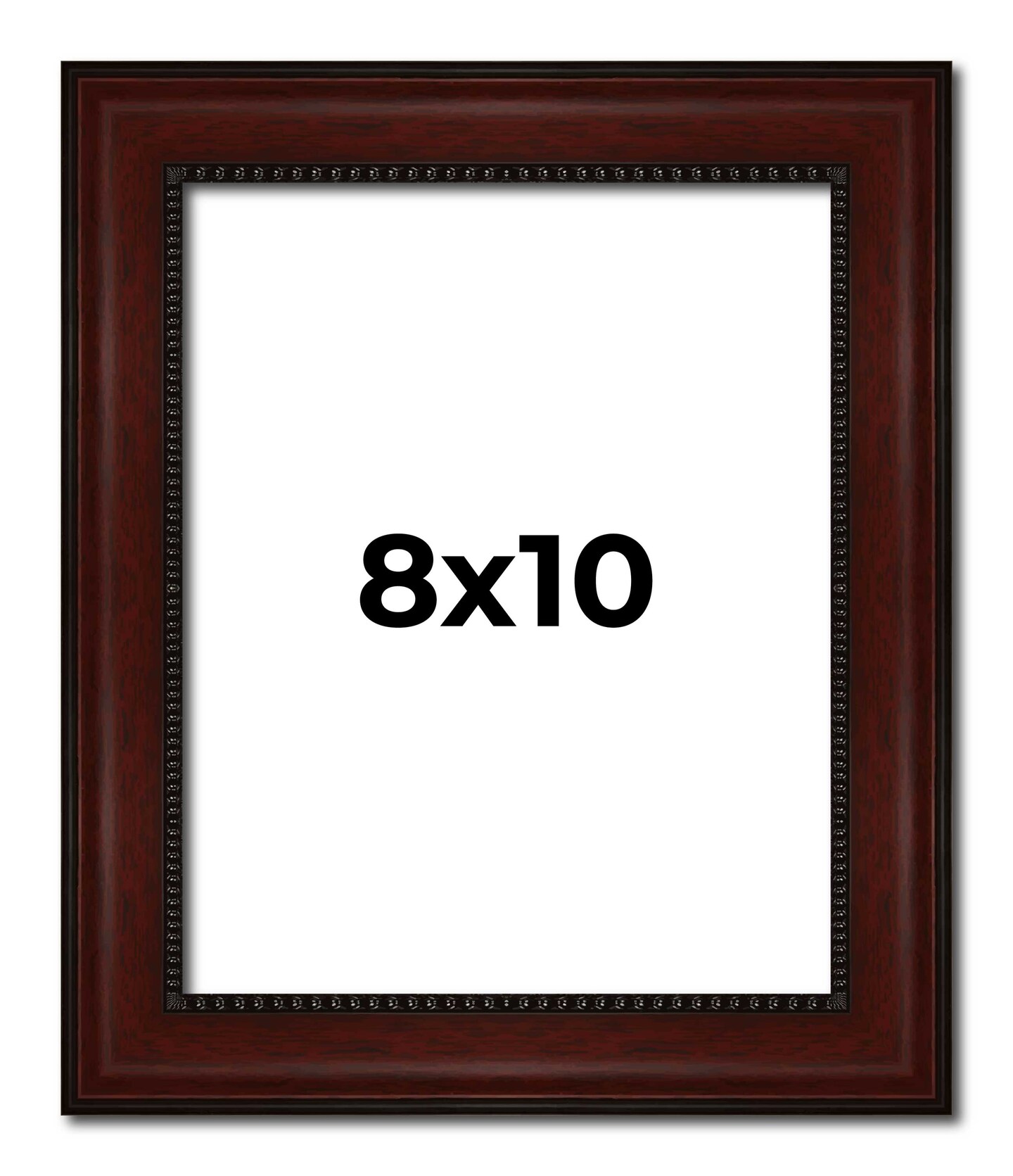 8x10 Distressed Brown Picture Frame - UV Acrylic, Foam Board Backing, Hanging Hardware