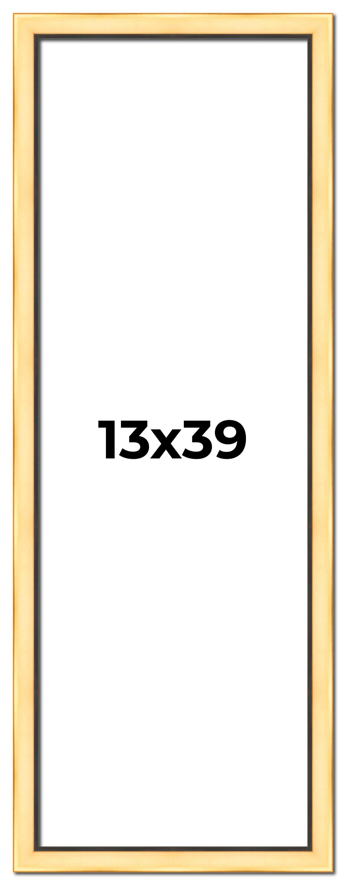 Panoramic Simple Gold Picture Frame - UV Acrylic, Foam Board Backing, Hanging Hardware