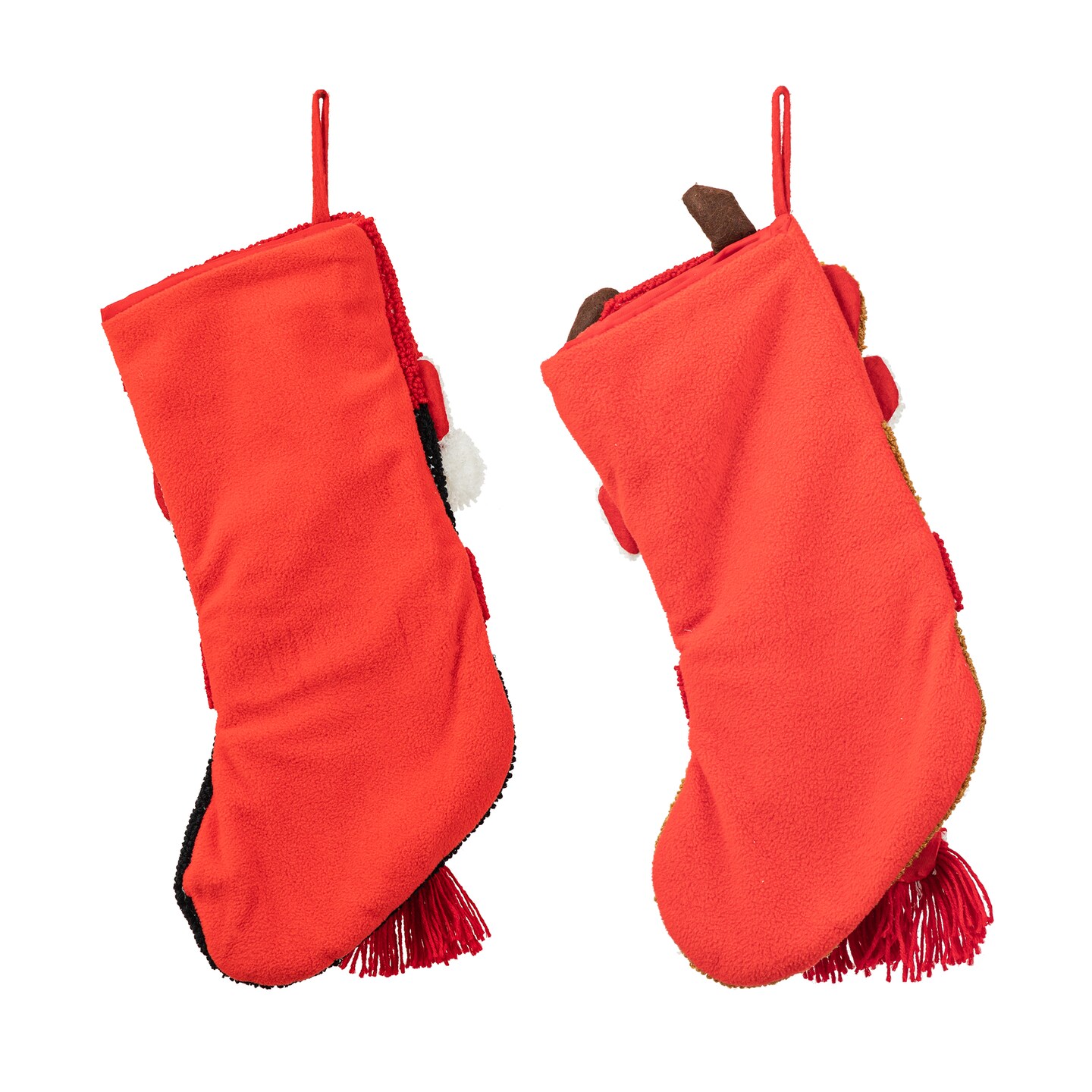 Set of 2 19.00&#x22;L Chrismas Decor Hooked Stockings
