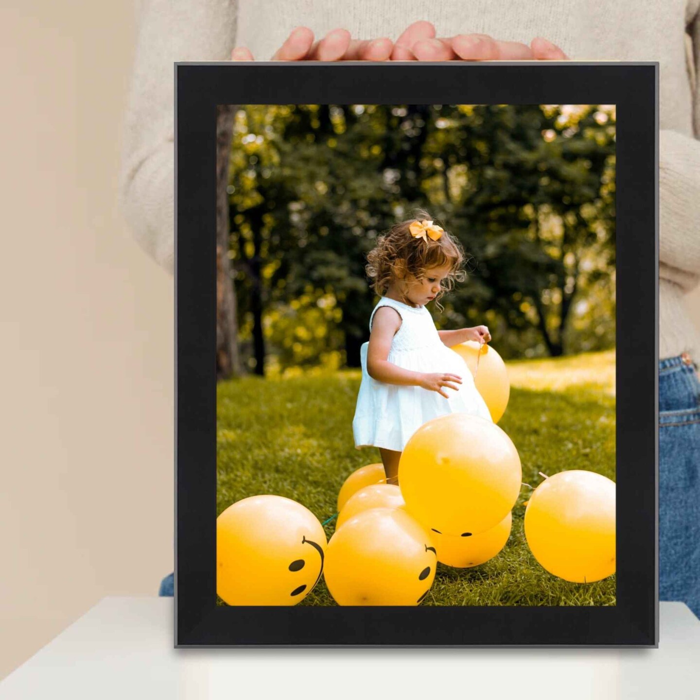 Modern Black Wood 48x24 Picture Frame &#x2013; Wall 48 x 24 Poster Frame Wooden Photo Frame