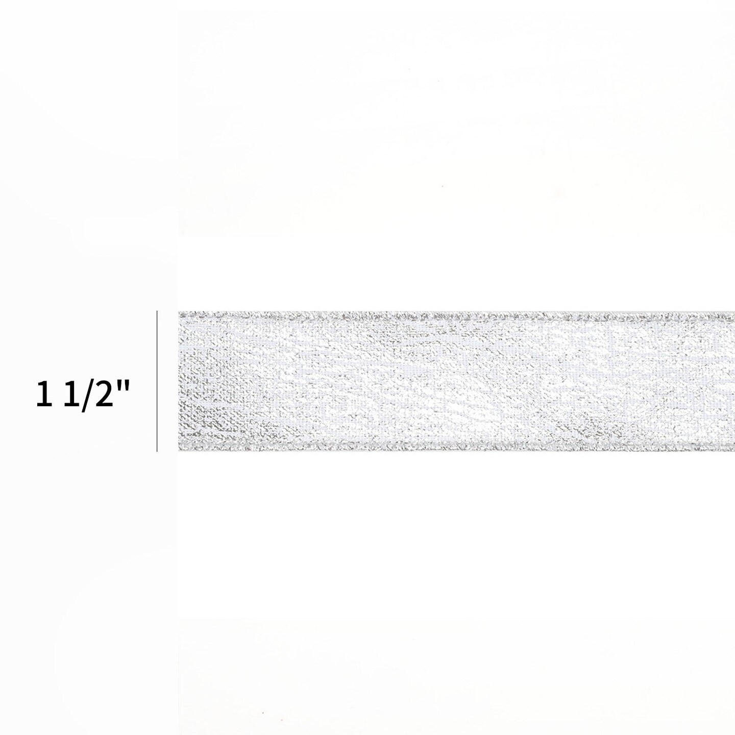LaRibbons 1 1/2&#x22; Wired Ribbon | &#x22;Faux Leather&#x22; Silver | 10 Yard Roll