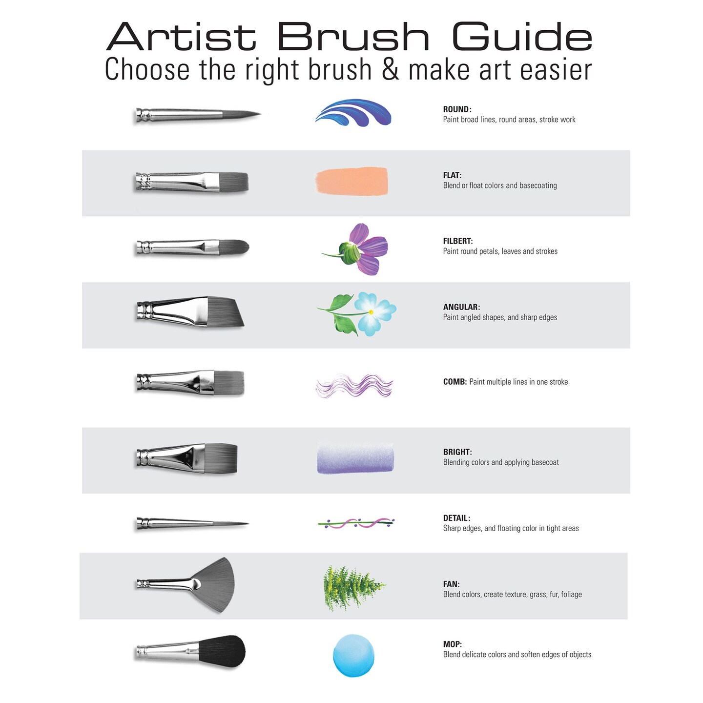 RSET-9383 | 25pc Black Taklon Variety Brush Set