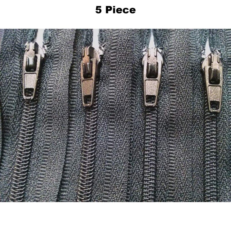 Black Generic Nylon Zippers #3 Coil Closed Bottom