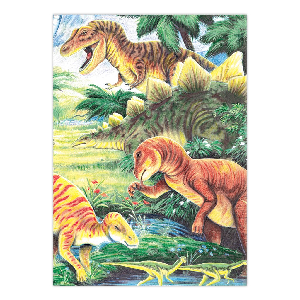 CPNMIN-112 | Colour Pencil by numbers&#x2122; 12pc 5&#x22; x 7&#x22; Dinosaurs Project