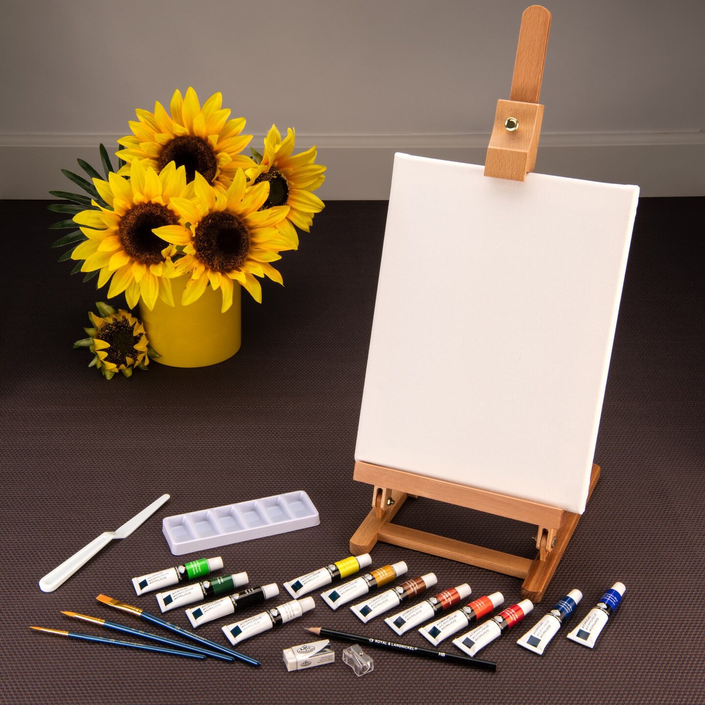 REA5204 | Acrylic Paint H-Frame Easel Art Set - 22pc