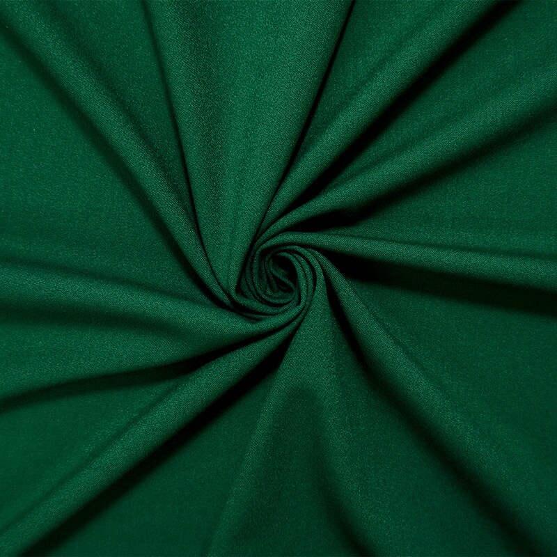 Deep Green Poly Rayon Spandex Stretch Solid Woven Suiting Fabric By the Yard