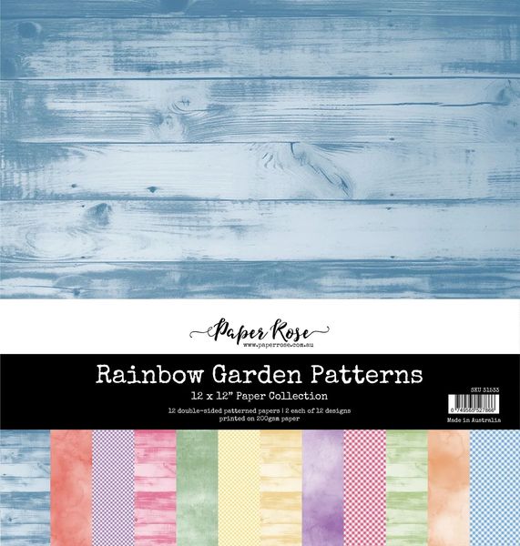Paper Rose Rainbow Garden Patterns 12x12 Paper Collection 31533