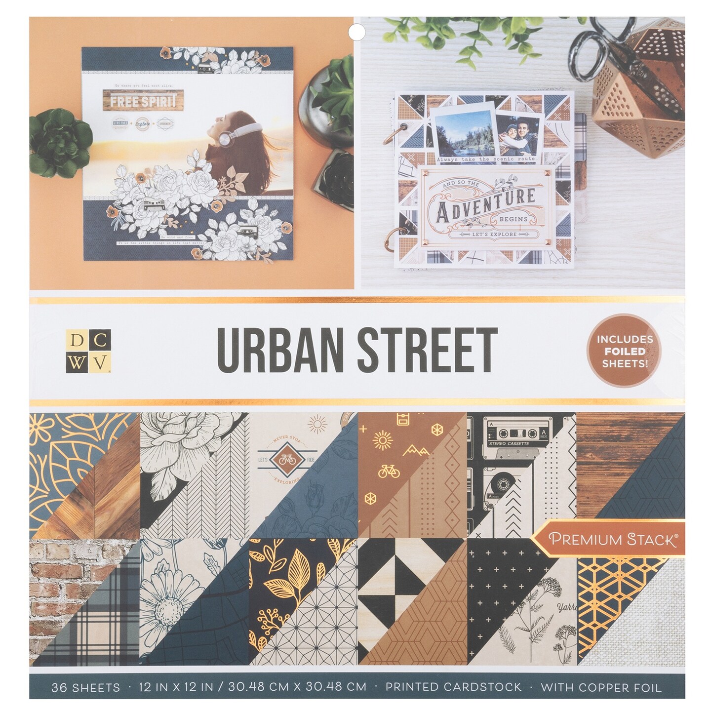DCWV Premium Paper 12"X12" 36/Pkg-Urban Street