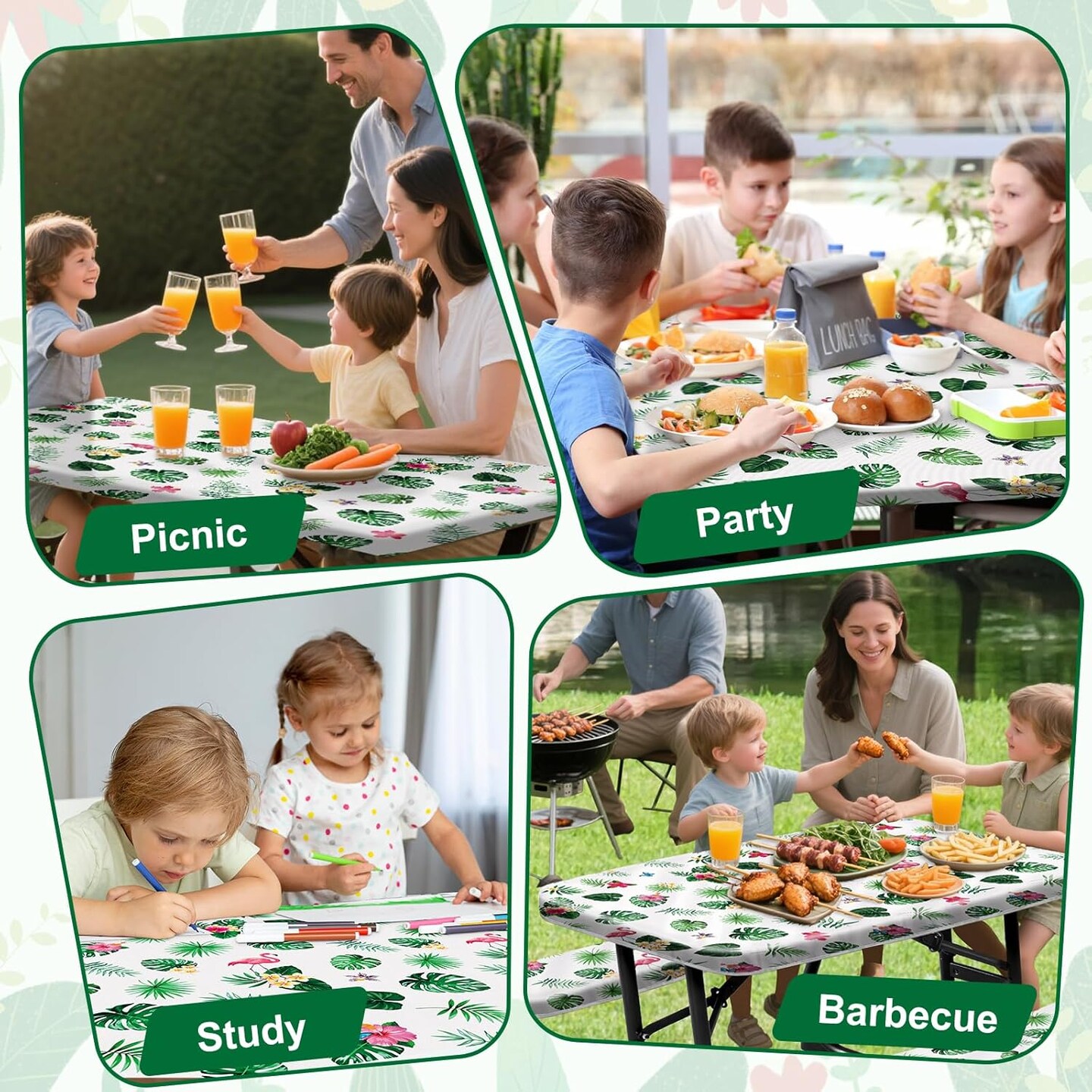 3PCS Waterproof Kids Picnic Table Cover with Bench Covers