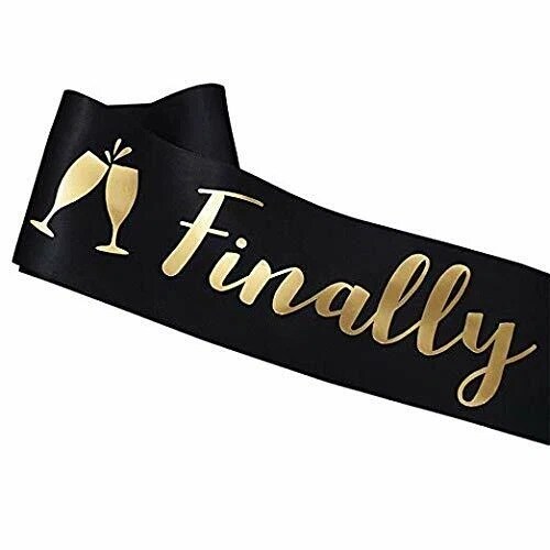 Finally 21 Satin Sash Birthday & Legal Drinking Age Celebration Accessory