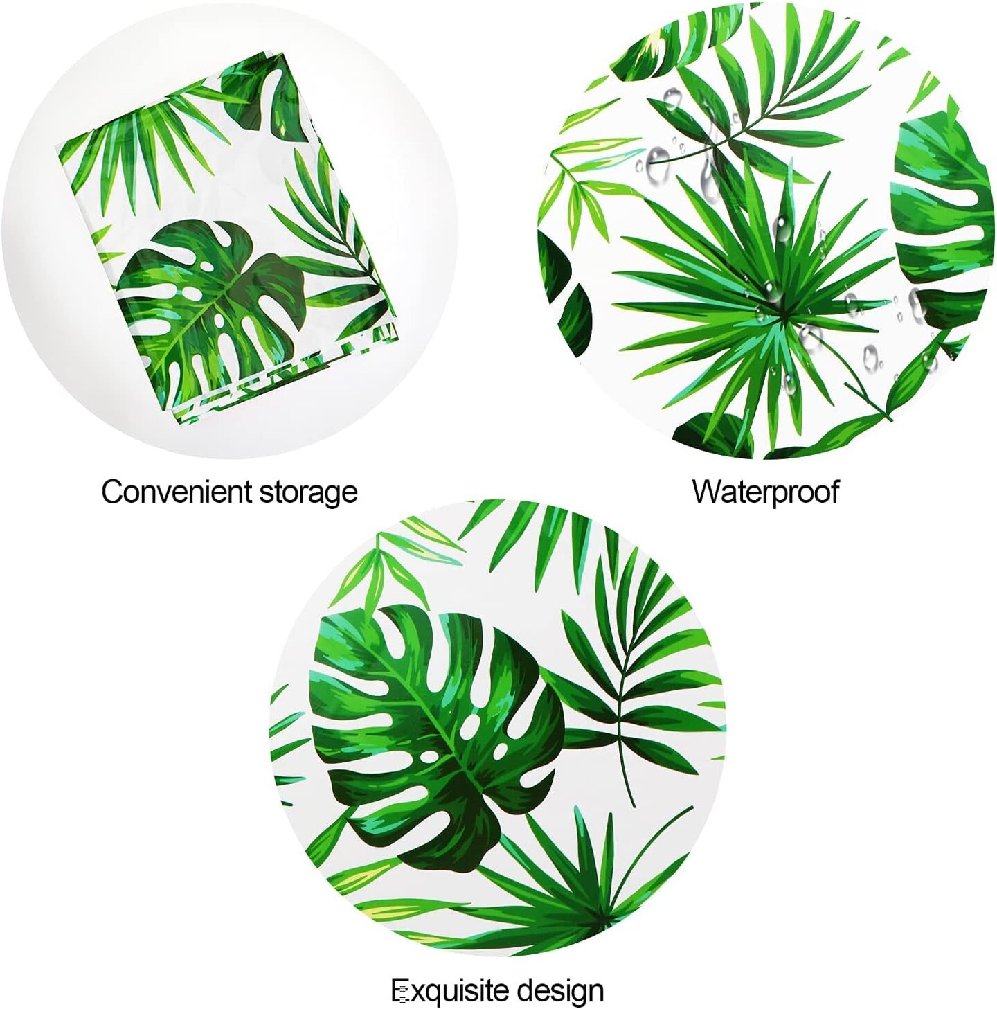 Hawaii Palm Leaves Tablecloths for Hawaiian Party Decoration, 4PCS Hawaii Luau Disposable Table Cloths Plastic Rectangular Aloha Tropical Table Covers for Safari Jungle Baby Shower Birthday Party