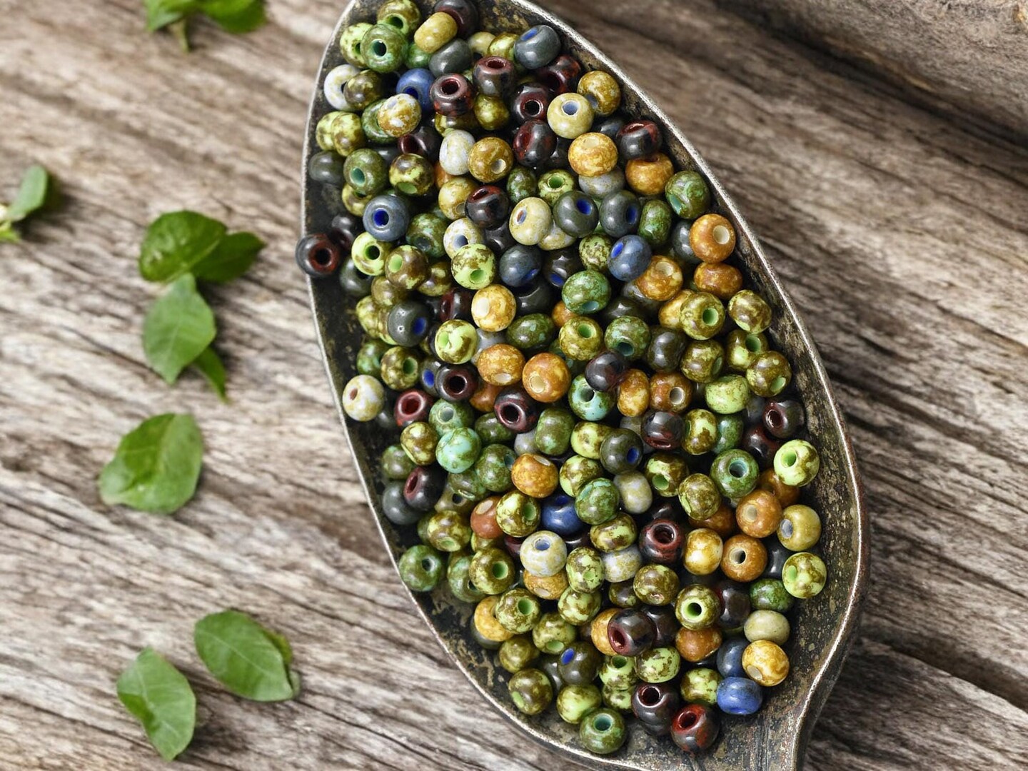 50G Mixed Picasso Czech 6/0 Seed Beads