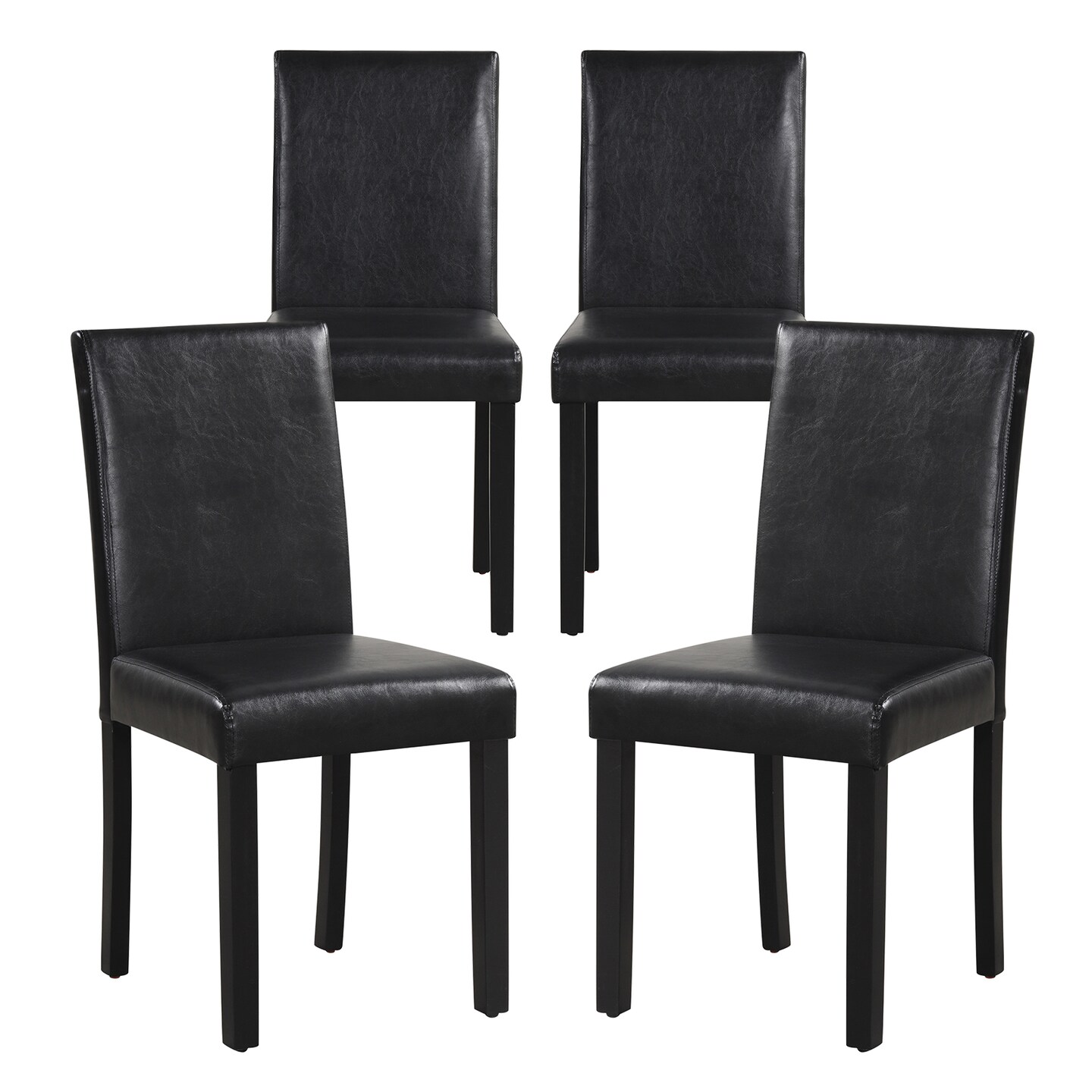 Dining Chair Set of 4 Upholstered Kitchen Dinette Chairs with Wood Frame