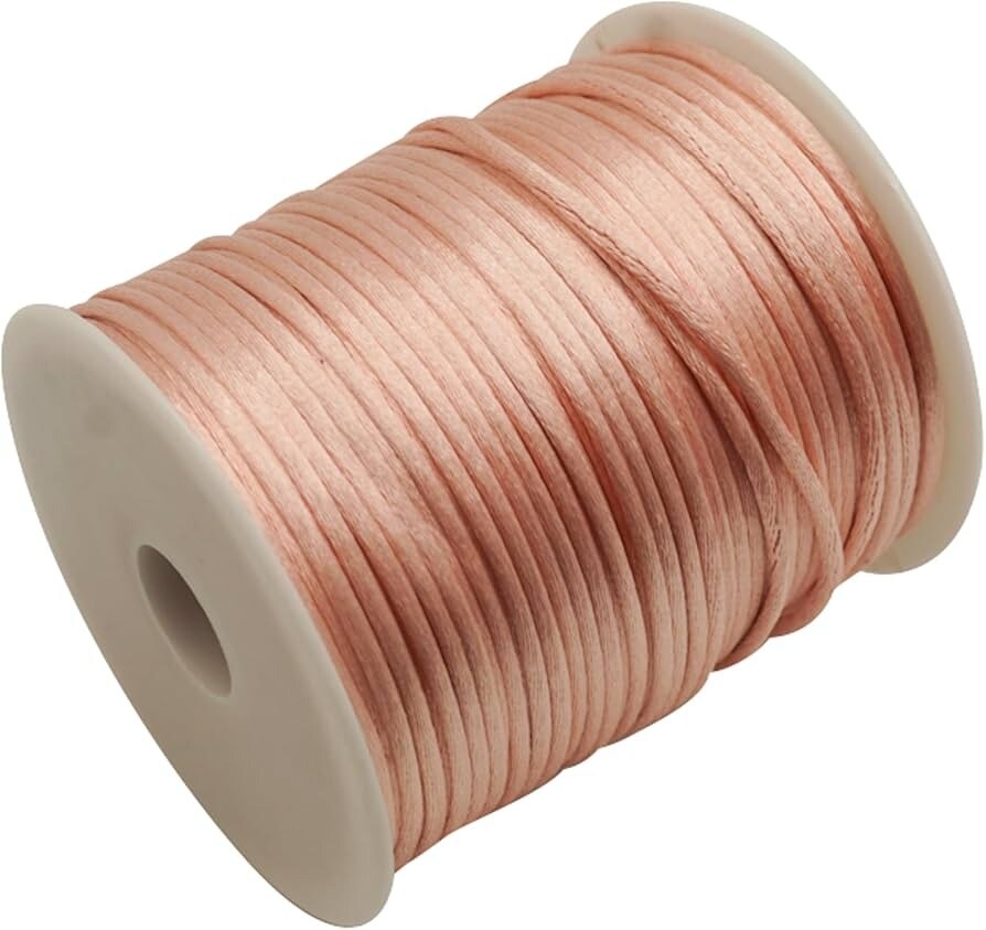 2mm wide x 100 yards Blush Rattail Cord Trims Pack of 5 Spools