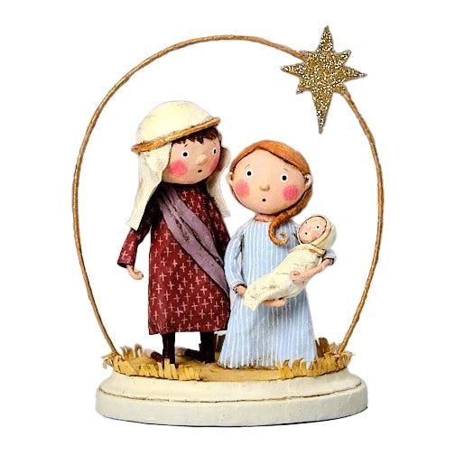 Lori Mitchell Christmas Nativity A Child is Born Mary Joseph and Baby Jesus Figurine