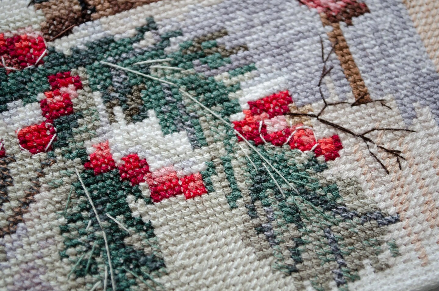 Cross-stitch kit - Chittering about winter