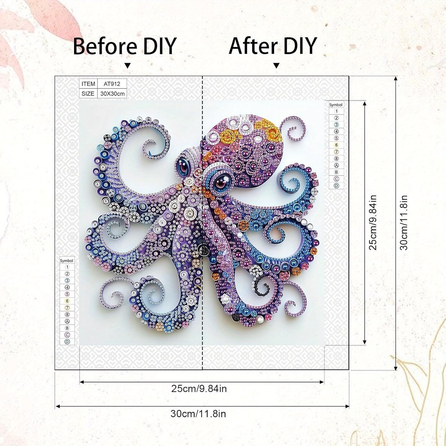 5D DIY Octopus Diamond Painting Kit – Special Shape Crystal Partial Mosaic, Handicraft for Beginners, Wall Décor for Bedroom, Office & Living Room