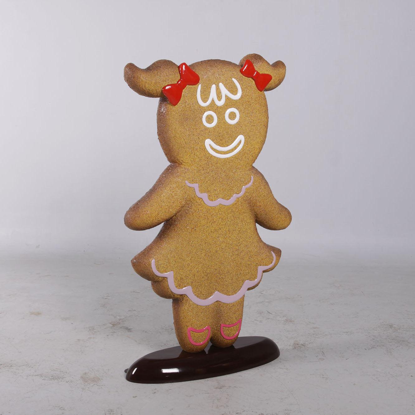 Girl Gingerbread Cookie Over Sized Statue