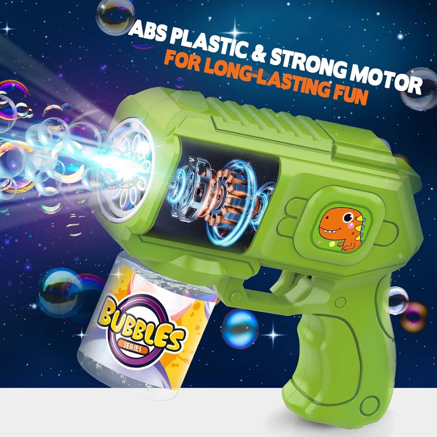 Bubble Guns with Bubble Solution- 3 Pack, Bubbles Gun, Blaster, Blower, Maker, Machine for Boys Girls