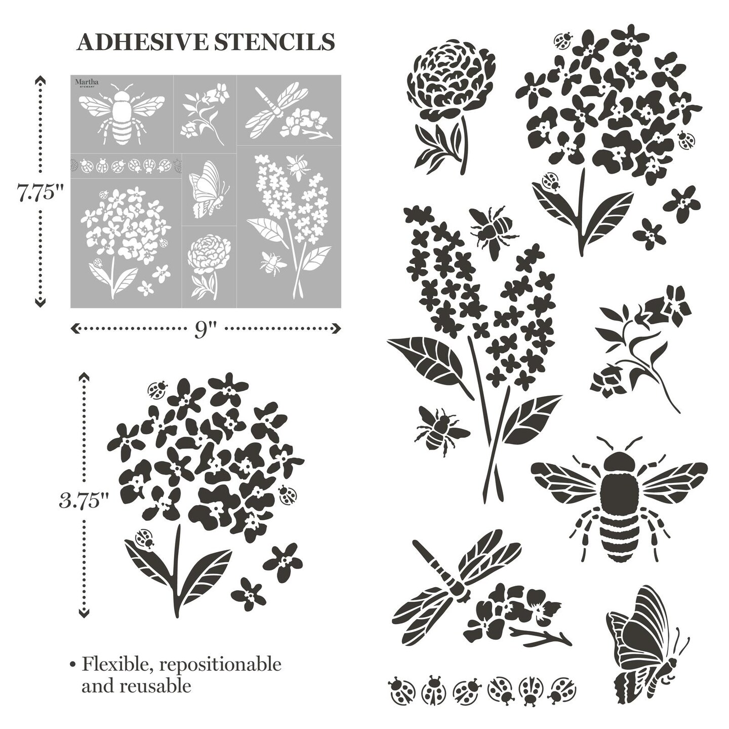Martha Stewart&#x2122; Flora &#x26; Fauna Stencil Kit - 13 pc. - 68510