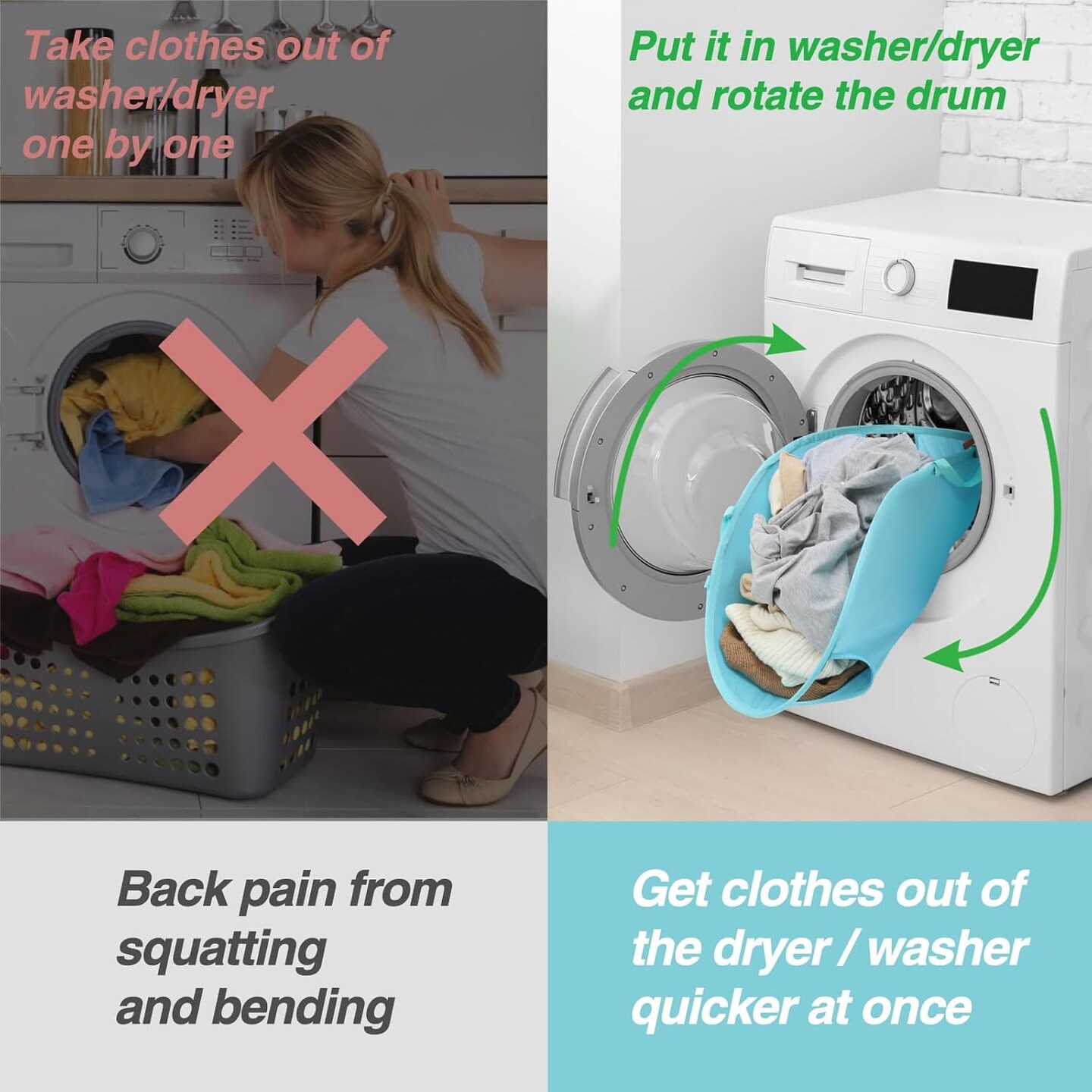 27&#x22; Pop Up Laundry Hamper, Collapsible Laundry Basket for Dirty Clothes Dryer &#x26; Washer Removal, Foldable Pop Up Clothes Hamper with Durable Handles