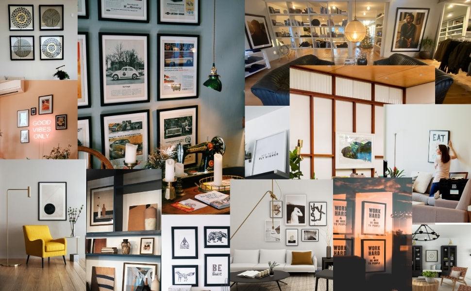 Modern White Wood 8.5x11 Picture Frame &#x2013; Wall 8.5 x 11 Poster Frame Wooden Photo Frame
