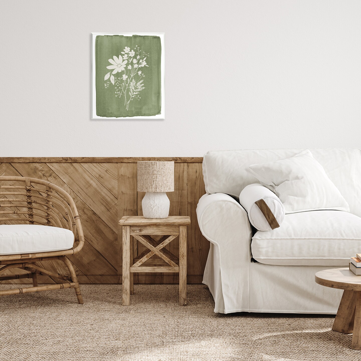 Stupell Industries Wildflowers on Olive Green Wall Plaque Art, design by Stephanie Ryan