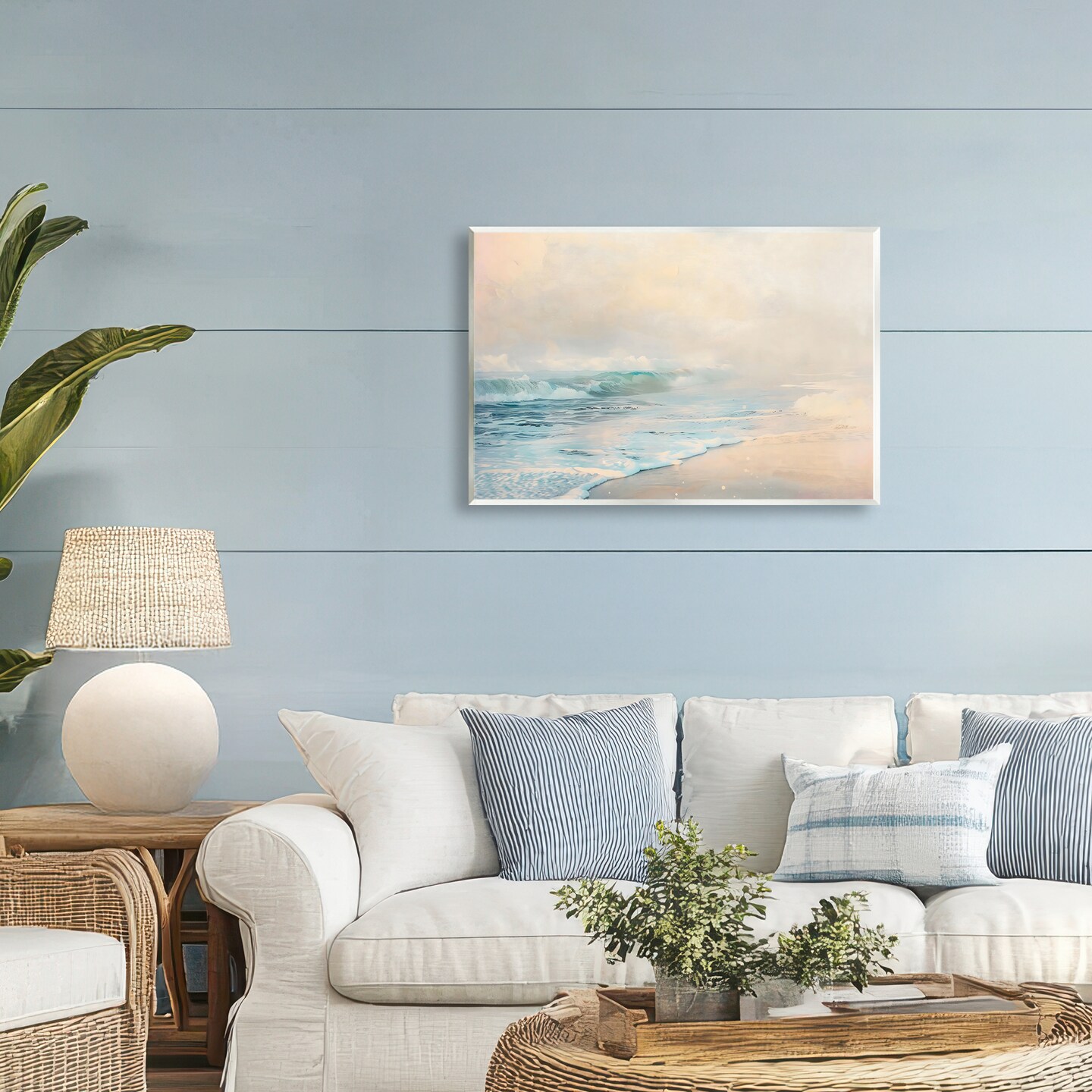 Stupell Industries Pale Beach Fading Neutrals Wall Plaque Art, design by Creative Studio