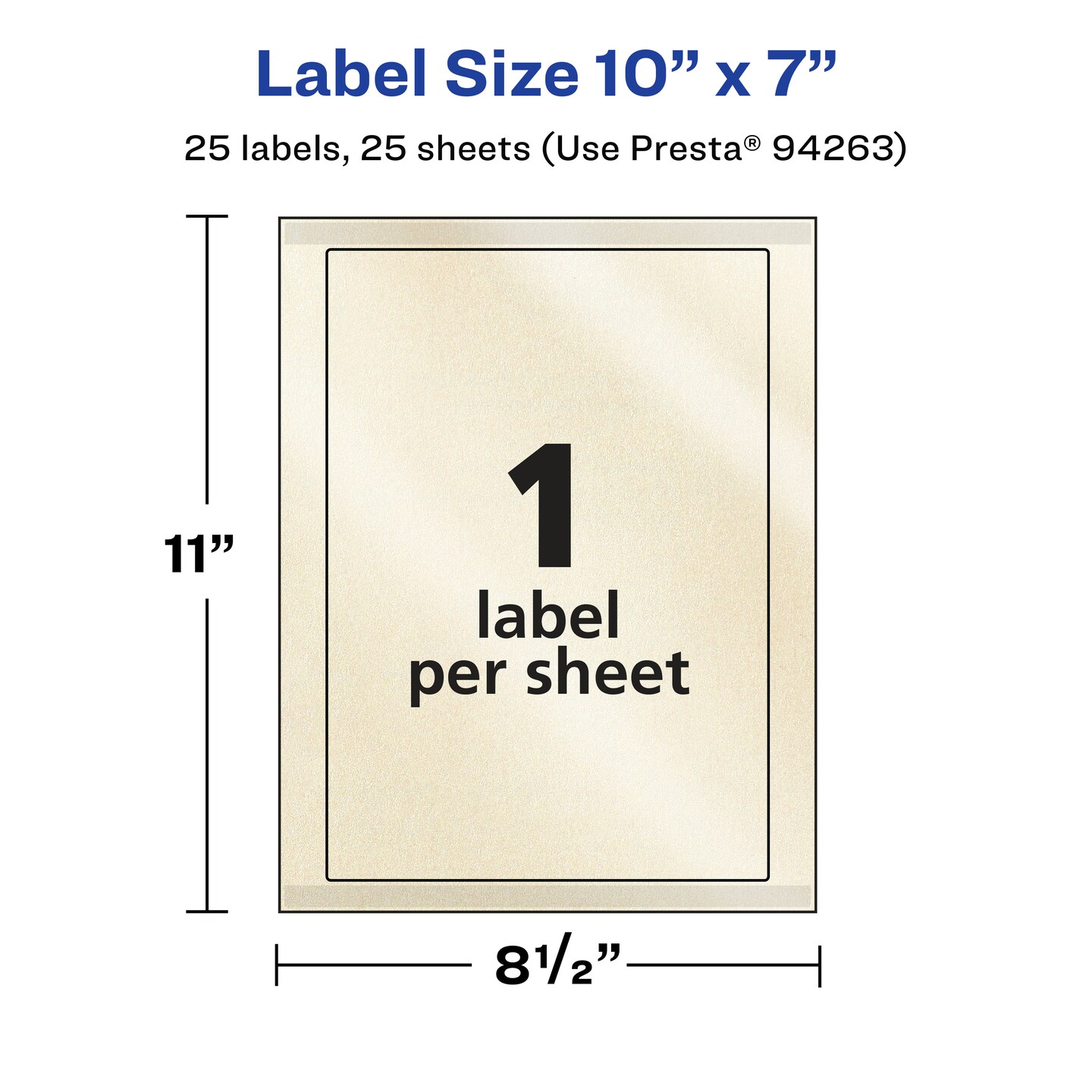 Avery Pearlized Ivory Rectangle Labels with Sure Feed Technology