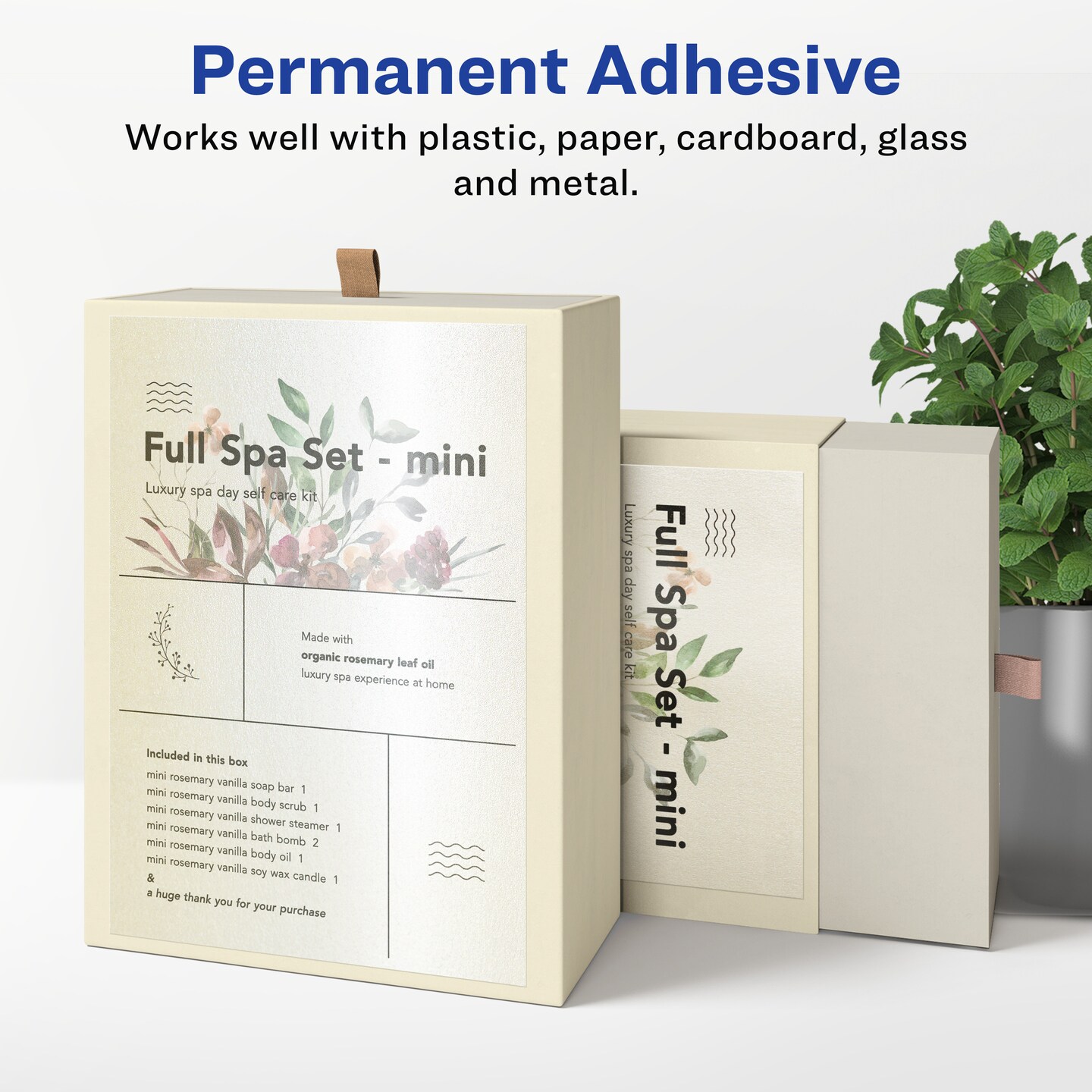 Avery Pearlized Ivory Rectangle Labels with Sure Feed Technology, 5" x 6"