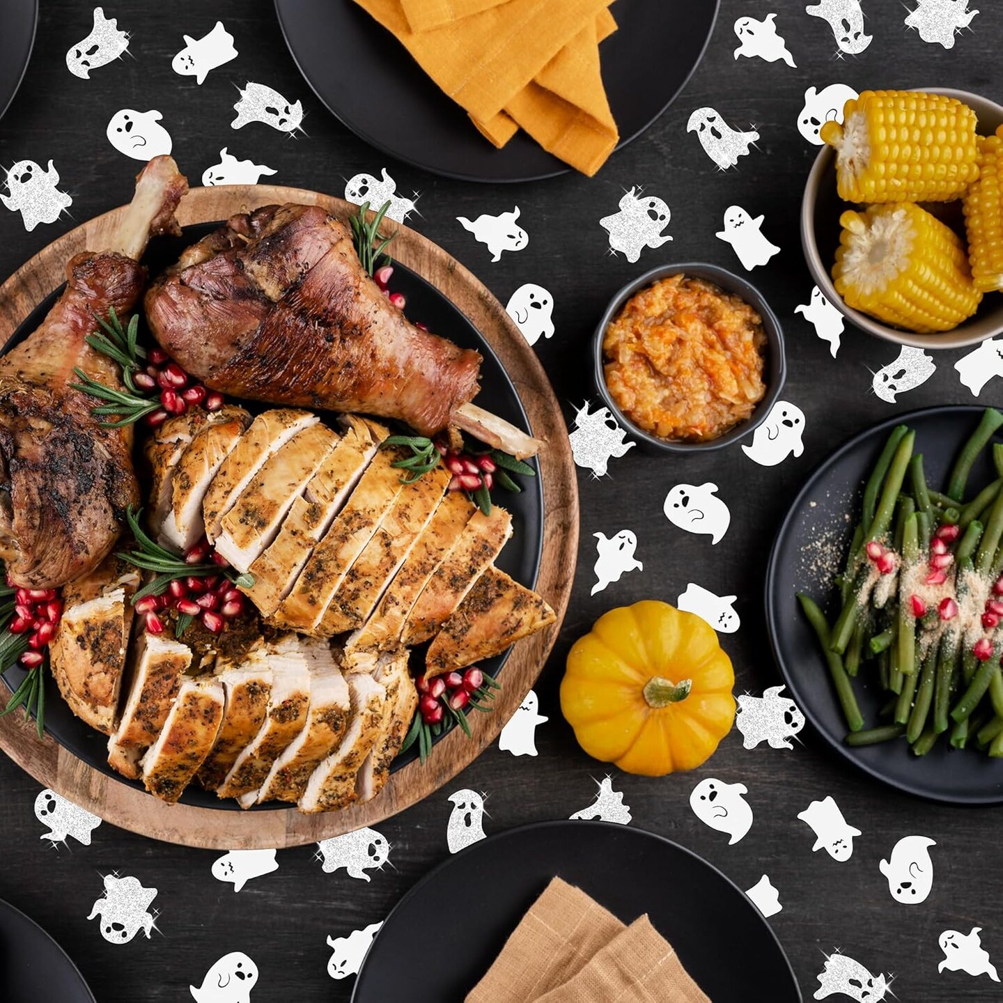 300Pcs Halloween Ghost Confetti Glitter (White)