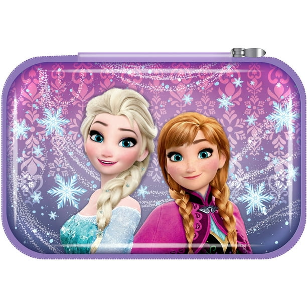Disney Frozen Purple Molded Pencil Case with Anna and Elsa for Organization