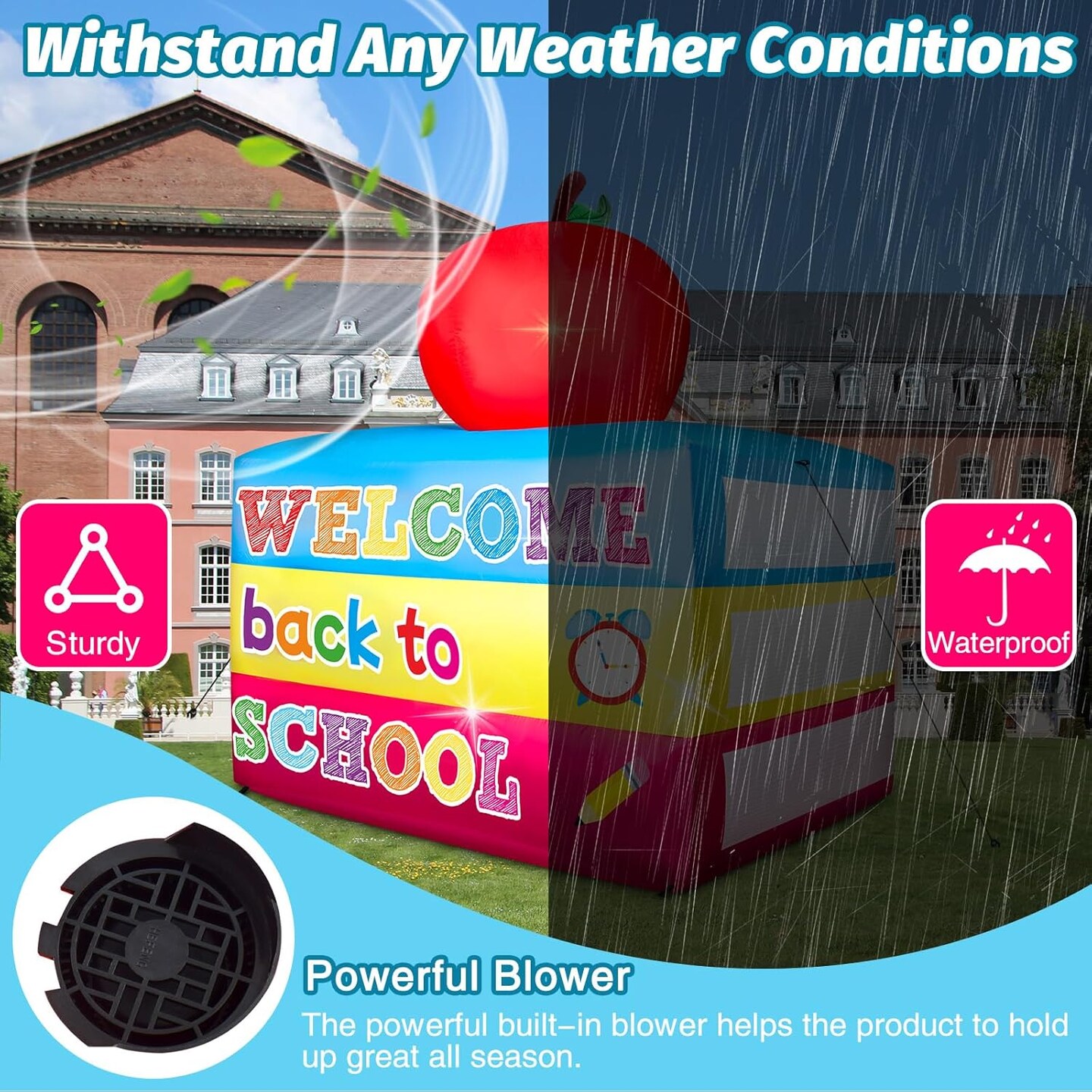 5FT Welcome Back to School Inflatable Book Giant Inflatable Book